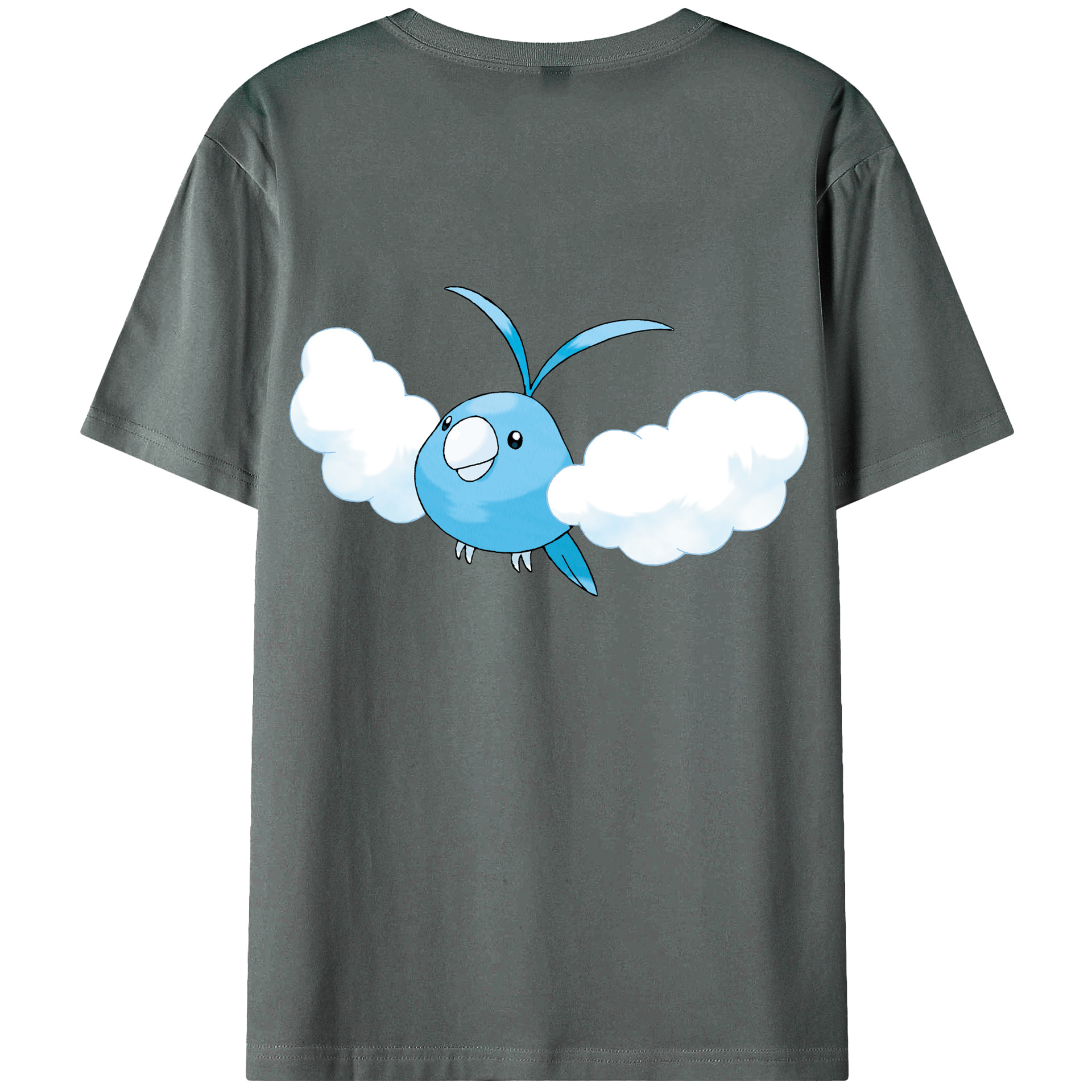 （画像用） ポケットモンスター Pokémon 綿100％ メンズ半袖Tシャツ（バックプリント） 通気性